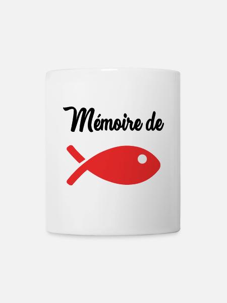 MEMOIRE POISSON ROUGE - Mug blanc - blanc