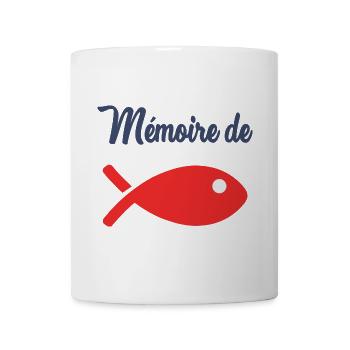 MEMOIRE POISSON ROUGE - Mug blanc - blanc - Devant
