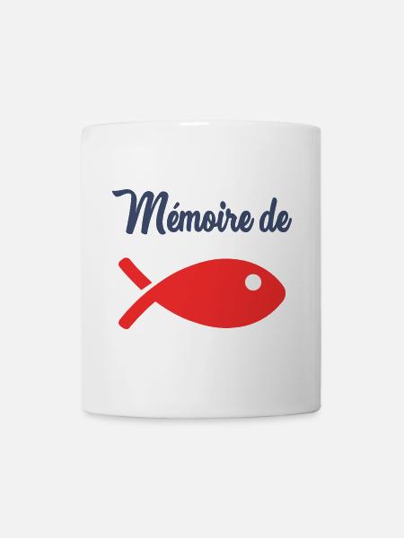 MEMOIRE POISSON ROUGE - Mug blanc - blanc
