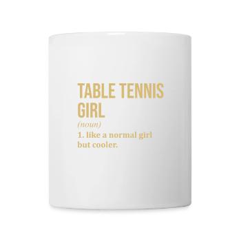 Tischtennis - Tasse - Weiß - Vorne