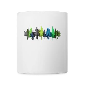 Bunter Wald Bäume bunt - Tasse - Weiß - Vorne