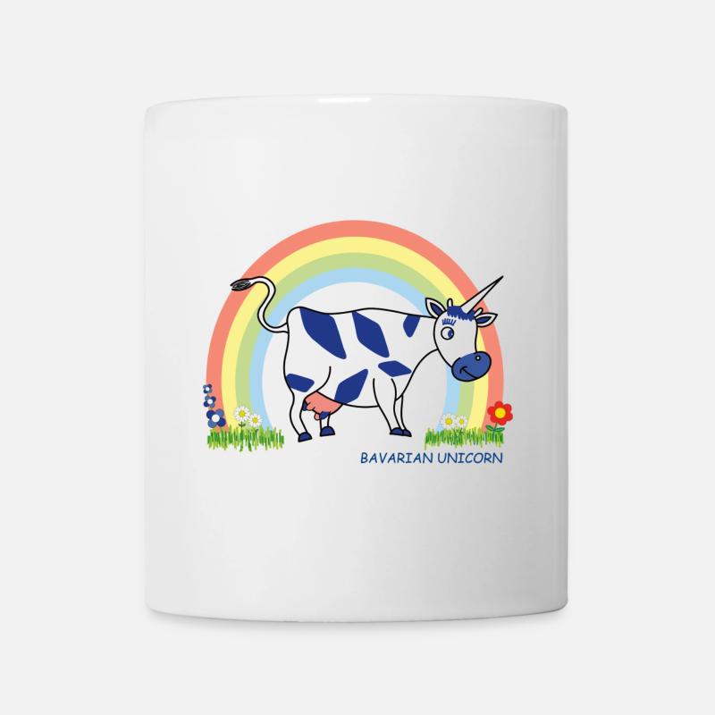BAVARIAN UNICORN - Regenbogen - Tasse - Weiß