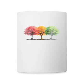 Bäume Baum bunt - Tasse - Weiß - Vorne