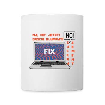 Kein Bild 🤬 Klumpat! Retro Computer Humor Design - Tasse - Weiß - Vorne