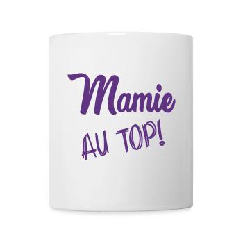 MAMIE. FÊTE DES MÈRES. BONNE FÊTE MAMIE - Mug blanc - blanc - Devant