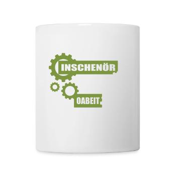 Inschenör ba da Oabeit, engineer at work - Mug - white - Front