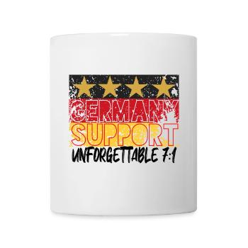 Deutschland Fahne Germany Support Fußball - Tasse - Weiß - Vorne