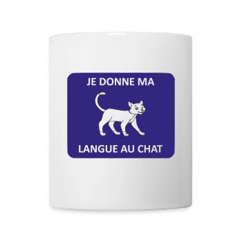 Ich gebe der Katze meine Zunge - Tasse - Weiß - Vorne