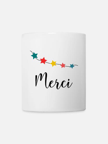 MERCI. MAÎTRESSE. MAÎTRE. MERCI MAÎTRESSE - Mug blanc - blanc