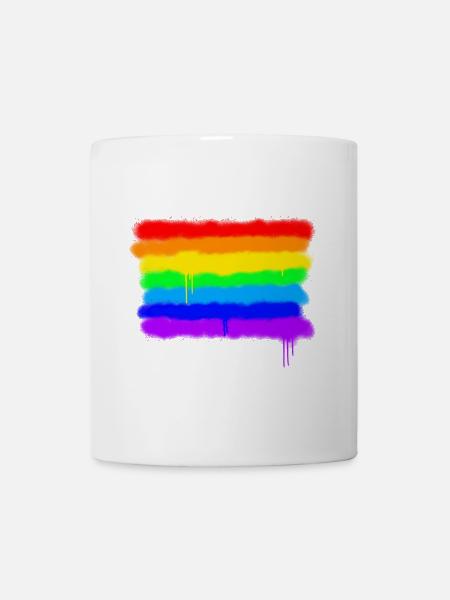 Pride Rainbow Colours / RGB Graffiti - Mug - white