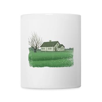 Haus mit kahlem Baum dirty effect - Tasse - Weiß - Vorne