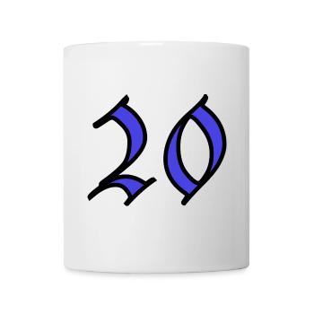 20. 20 JAHRE. 20-JÄHRIGES JUBILÄUM. 20-JÄHRIGES JUBILÄUM. - Tasse - Weiß - Vorne