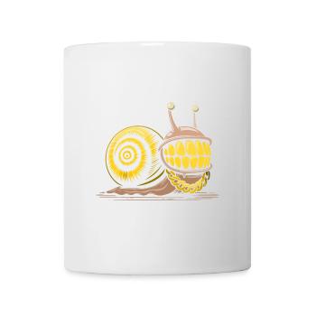 Schnecken-Bling-Bling-HipHop - Tasse - Weiß - Vorne