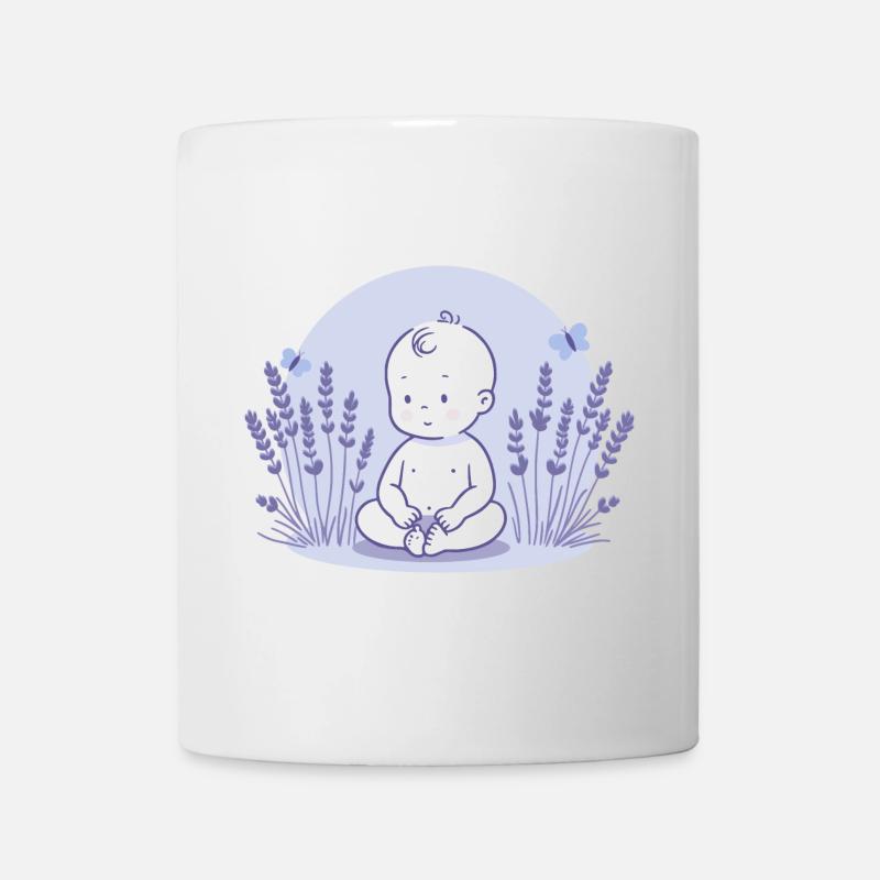 Baby im Lavendel - Tasse - Weiß