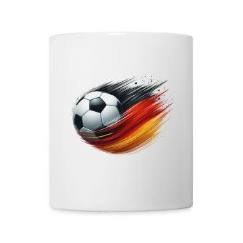 Viva Deutscher Fußball, Deutschlandflagge - Tasse - Weiß - Vorne