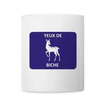 Yeux de biche - Mug blanc - blanc - Devant