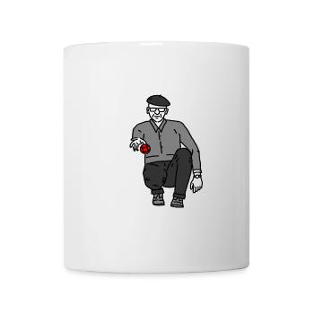 Petanque Spieler Rechtshänder - Tasse - Weiß - Vorne