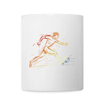 Joueur de football dessinant rétro - Mug blanc - blanc - Devant