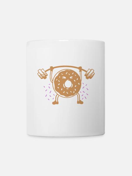 Donut Gewichte heben - Tasse - Weiß
