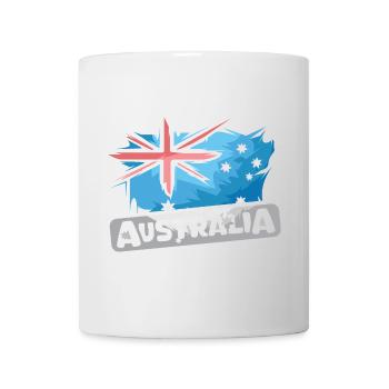 Australia Illustration Flag Comic Icon Logo - Mug - white - Front