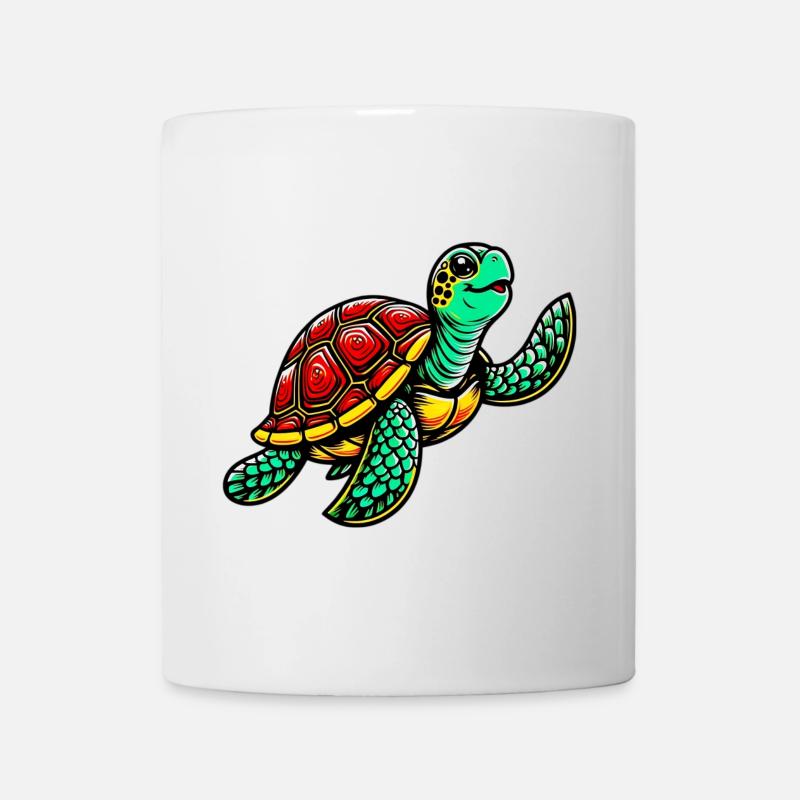 Schildkröte - Tasse - Weiß