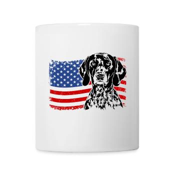German Shorthair US Flag Dog Dogs Wilsigns - Mug - white - Front