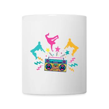 Boombox Neon Dancing Silhouettes - Mug - white - Front
