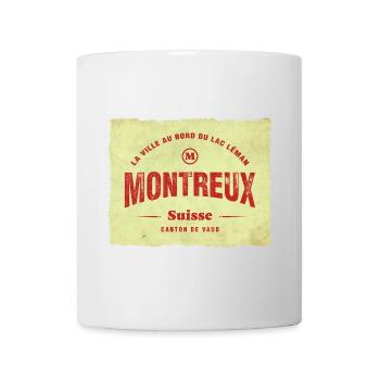 Montreux Vintage Stadtstempel - Tasse - Weiß - Vorne