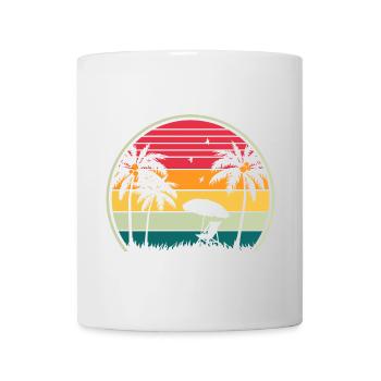 Retro Beach Sunset - Tasse - Weiß - Vorne
