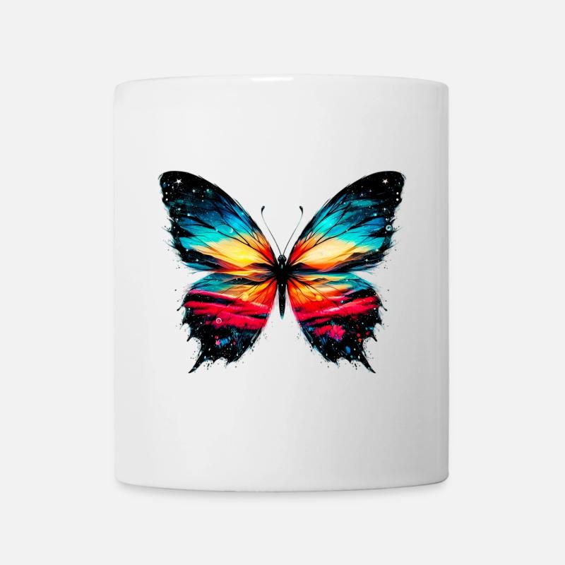 Schmetterling - Tasse - Weiß