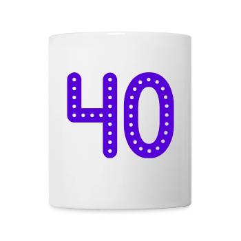 40. 40 YEARS. 40th ANNIVERSARY. 40 YEARS ANNIVERSARY. - Mug - white - Front