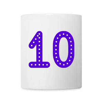 10. 10 YEARS. 10th ANNIVERSARY. 10 YEAR ANNIVERSARY. - Mug - white - Front