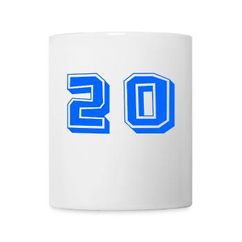 20. 20 ANS. 20e ANNIVERSAIRE. ANNIVERSAIRE 20 ANS. - Mug blanc - blanc - Devant