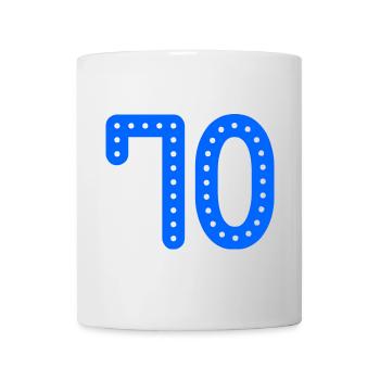 70. 70 ANS. 70e ANNIVERSAIRE. ANNIVERSAIRE 70 ANS. - Mug blanc - blanc - Devant
