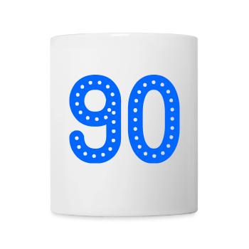 90. 90 JAHRE. 90-JÄHRIGES JUBILÄUM. 90-JÄHRIGES JUBILÄUM. - Tasse - Weiß - Vorne