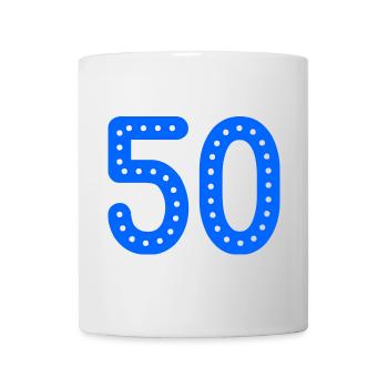 50. 50 YEARS. 50th ANNIVERSARY. 50 YEARS ANNIVERSARY. - Mug - white - Front