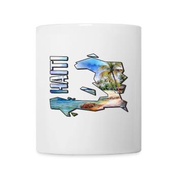 Carte à l’aquarelle Haïti - Mug blanc - blanc - Devant