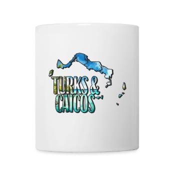 Watercolor Map of Turks and Caicos - Mug - white - Front