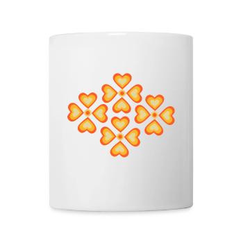 70s Flower Pattern Retro Hippie Flowers Power - Mug - white - Front