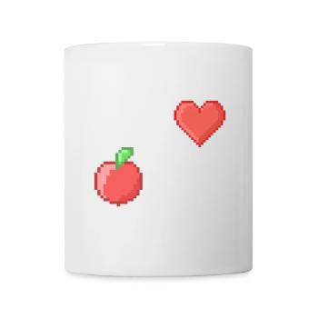 nerds love apple pi pie sprüche math pixel - Tasse - Weiß - Vorne