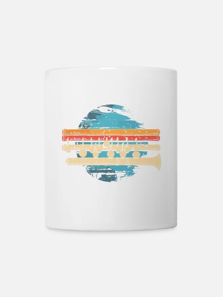 Flöte Grafik - Tasse - Weiß
