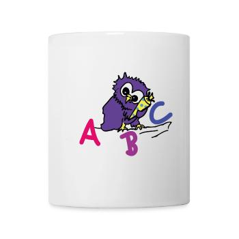 ABC Eule - Tasse - Weiß - Vorne