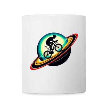 Cyclist on Saturn - Mug - white - Front