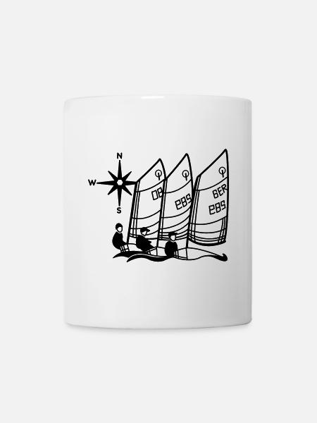 Optimist Opti Voilier Regatta Voilière Chemise Enfants - Mug blanc - blanc