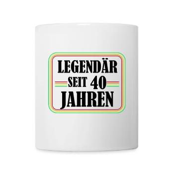 Legendary for 40 years, 40 birthday, finally 40 - Mug - white - Front