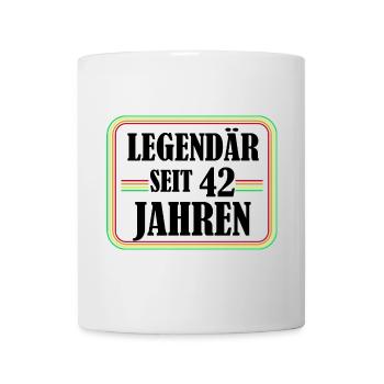 Legendary for 42 years, 42 birthday, finally 42 - Mug - white - Front
