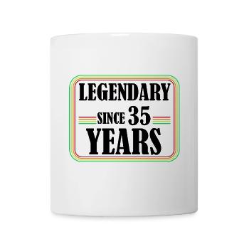 Legendär seit 35 Jahren, 35 Geburtstag, Endlich 35 - Tasse - Weiß - Vorne