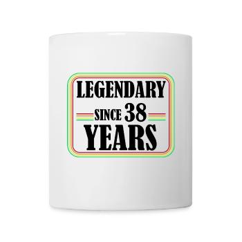 Legendary for 38 years, 38 birthday, finally 38 - Mug - white - Front