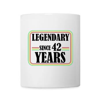 Legendary for 42 years, 42 birthday, finally 42 - Mug - white - Front
