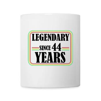 Legendär seit 44 Jahren, 44 Geburtstag, Endlich 44 - Tasse - Weiß - Vorne
